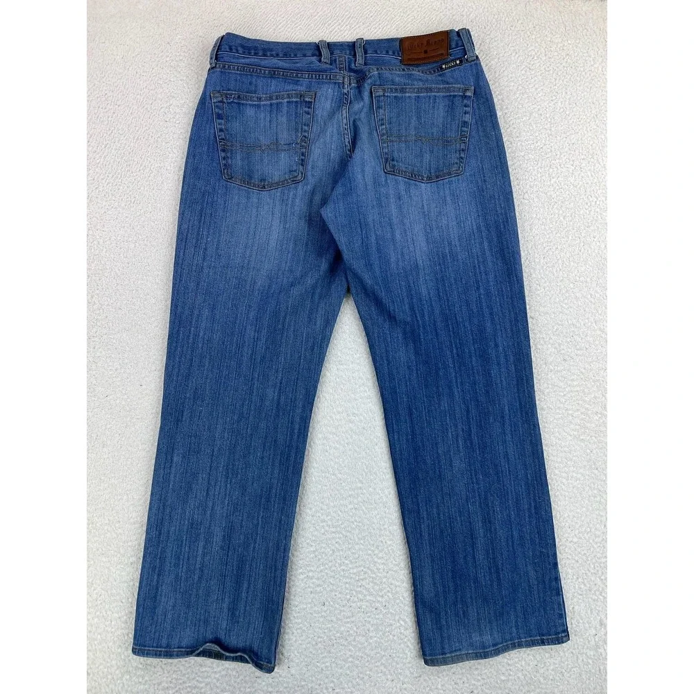 Lucky Brand 361 Vintage Straight Jeans Mens 34x30 Blue Med Wash Denim Pants